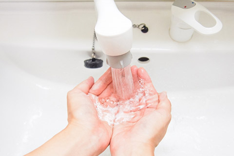 生理前の肌荒れ対策3.　洗顔でのすすぎについて